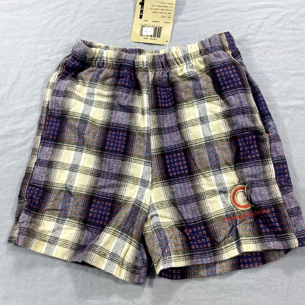 NEW VINTAGE Canondale‎ Shorts Girls Large Flannel Paid Cycling Juniors Youth